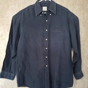 Brooks brothers 100% linen shirt size large blue